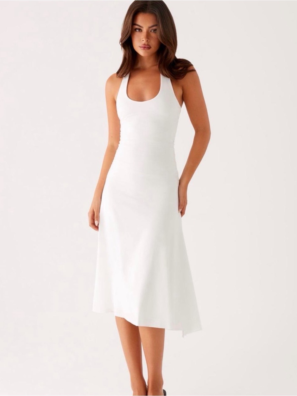 Peppermayo White Halter Midi Dress NWT